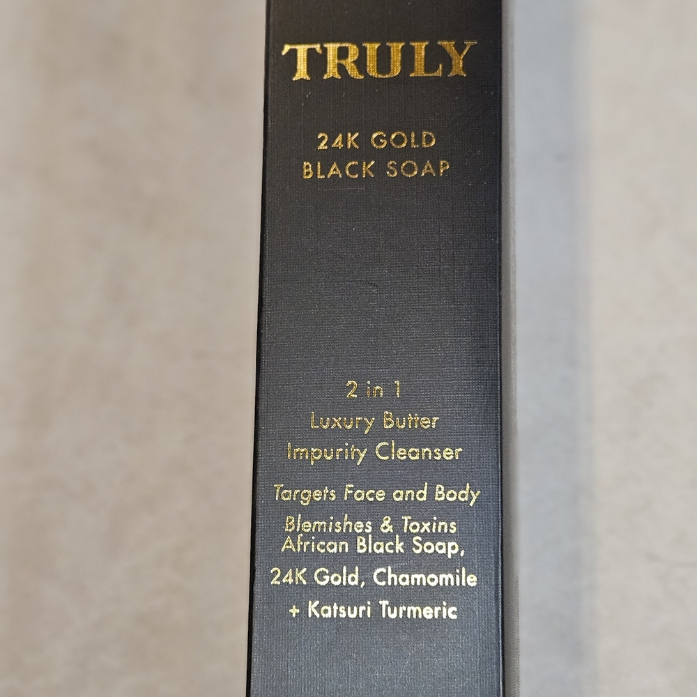 TRULY 24K Gold Black Soap Luxury Butter Cleanser - Gold, Black